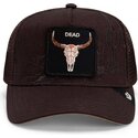 kepure-islenkta-ruda-snapback-skull-badlands-dead-the-farm-goorin-bros
