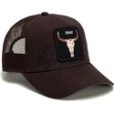 kepure-islenkta-ruda-snapback-skull-badlands-dead-the-farm-goorin-bros