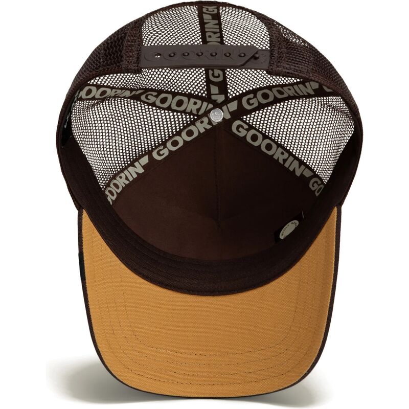 kepure-islenkta-ruda-snapback-skull-badlands-dead-the-farm-goorin-bros