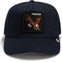 kepure-islenkta-tamsiai-melyna-snapback-eagle-badlands-freedom-the-farm-goorin-bros