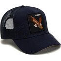 kepure-islenkta-tamsiai-melyna-snapback-eagle-badlands-freedom-the-farm-goorin-bros