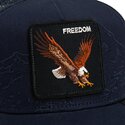 kepure-islenkta-tamsiai-melyna-snapback-eagle-badlands-freedom-the-farm-goorin-bros