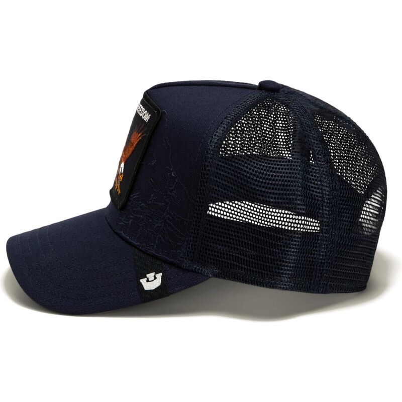 kepure-islenkta-tamsiai-melyna-snapback-eagle-badlands-freedom-the-farm-goorin-bros