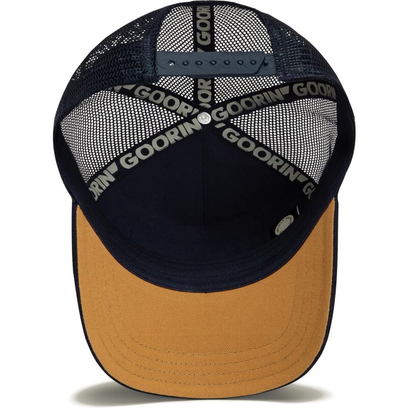 kepure-islenkta-tamsiai-melyna-snapback-eagle-badlands-freedom-the-farm-goorin-bros