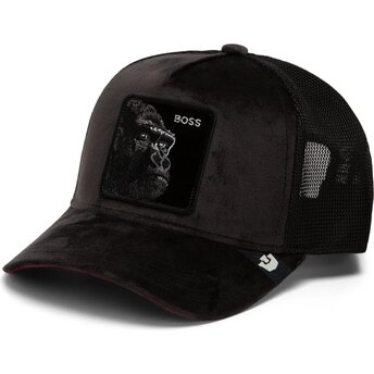 Kepurė išlenkta juoda snapback Velour Boss The Farm Goorin Bros.