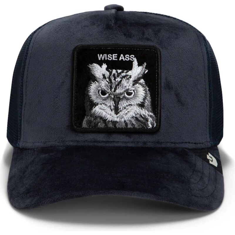 kepure-islenkta-tamsiai-melyna-snapback-velour-wise-ass-the-farm-goorin-bros