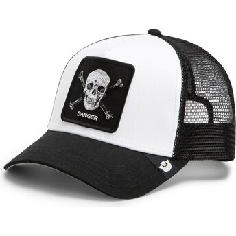 Kepurė išlenkta juoda snapback Danger Skull and Crossbones Original Recipe The Farm Goorin Bros.