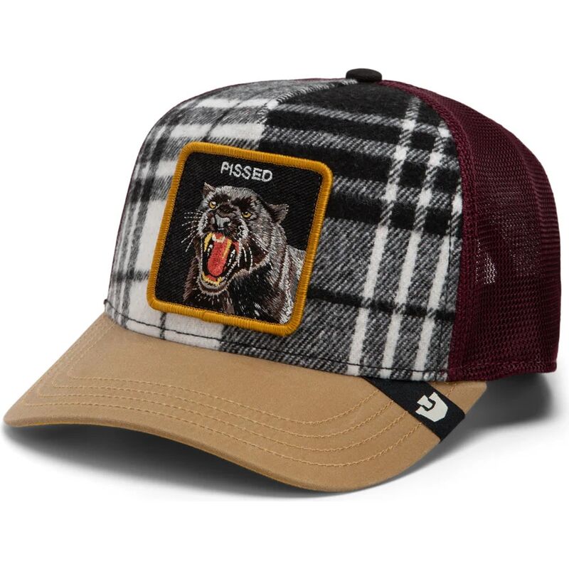 kepure-islenkta-ivairiaspalvis-snapback-brit-panther-check-mate-pissed-the-farm-goorin-bros