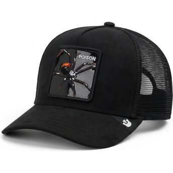 Kepurė išlenkta juoda snapback Black Out Spider Blackened Metallic Poison The Farm Goorin Bros.