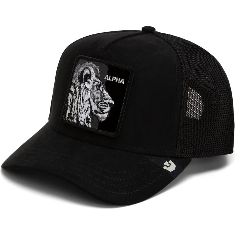 kepure-islenkta-juoda-snapback-black-out-lion-blackened-metallic-alpha-the-farm-goorin-bros