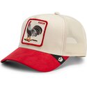 kepure-islenkta-raudona-snapback-the-suede-rooster-microsuede-cock-the-farm-goorin-bros