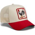 kepure-islenkta-raudona-snapback-the-suede-rooster-microsuede-cock-the-farm-goorin-bros