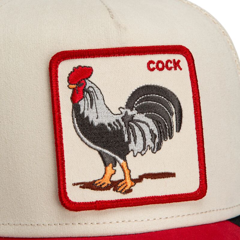 kepure-islenkta-raudona-snapback-the-suede-rooster-microsuede-cock-the-farm-goorin-bros