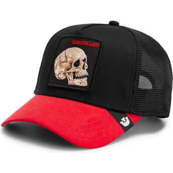 Kepurė išlenkta juoda snapback Cancelled Skull Microsuede The Farm Goorin Bros.
