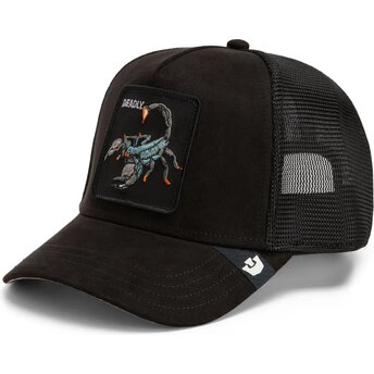 Kepurė išlenkta juoda snapback Suede Scorpion Microsuede The Farm Goorin Bros.
