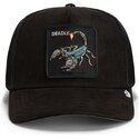 kepure-islenkta-juoda-snapback-suede-scorpion-microsuede-the-farm-goorin-bros