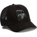 kepure-islenkta-juoda-snapback-suede-scorpion-microsuede-the-farm-goorin-bros
