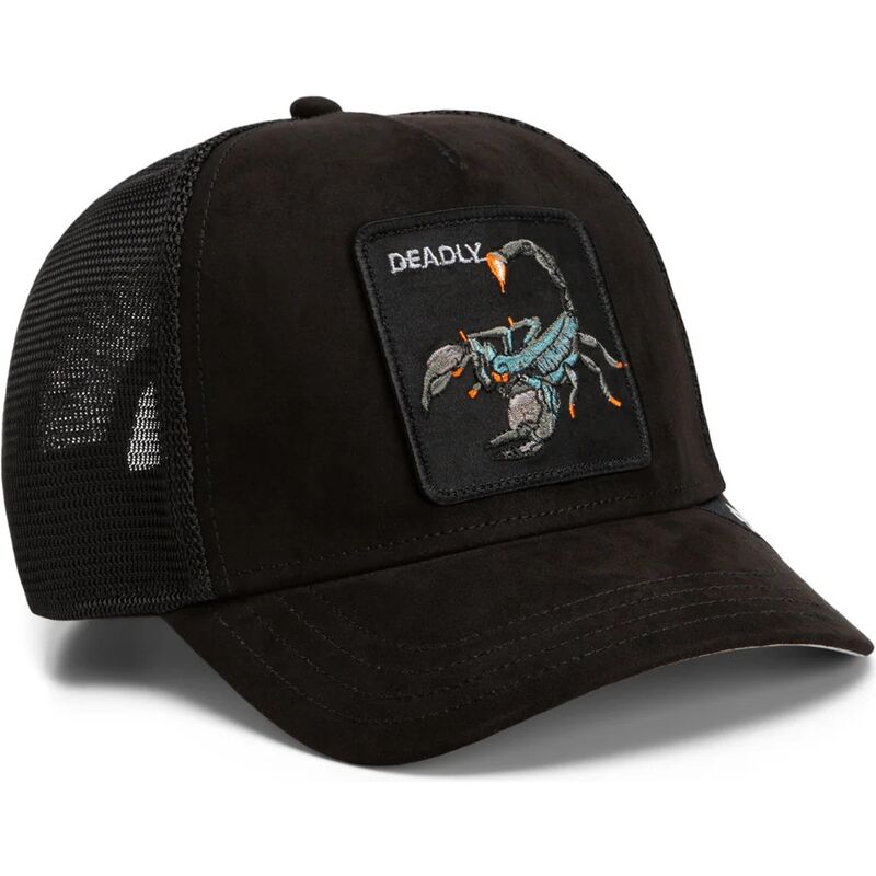 kepure-islenkta-juoda-snapback-suede-scorpion-microsuede-the-farm-goorin-bros