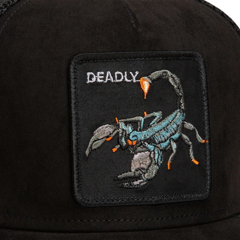 kepure-islenkta-juoda-snapback-suede-scorpion-microsuede-the-farm-goorin-bros