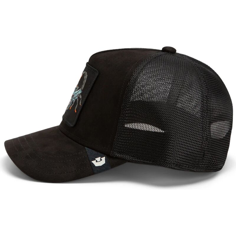 kepure-islenkta-juoda-snapback-suede-scorpion-microsuede-the-farm-goorin-bros