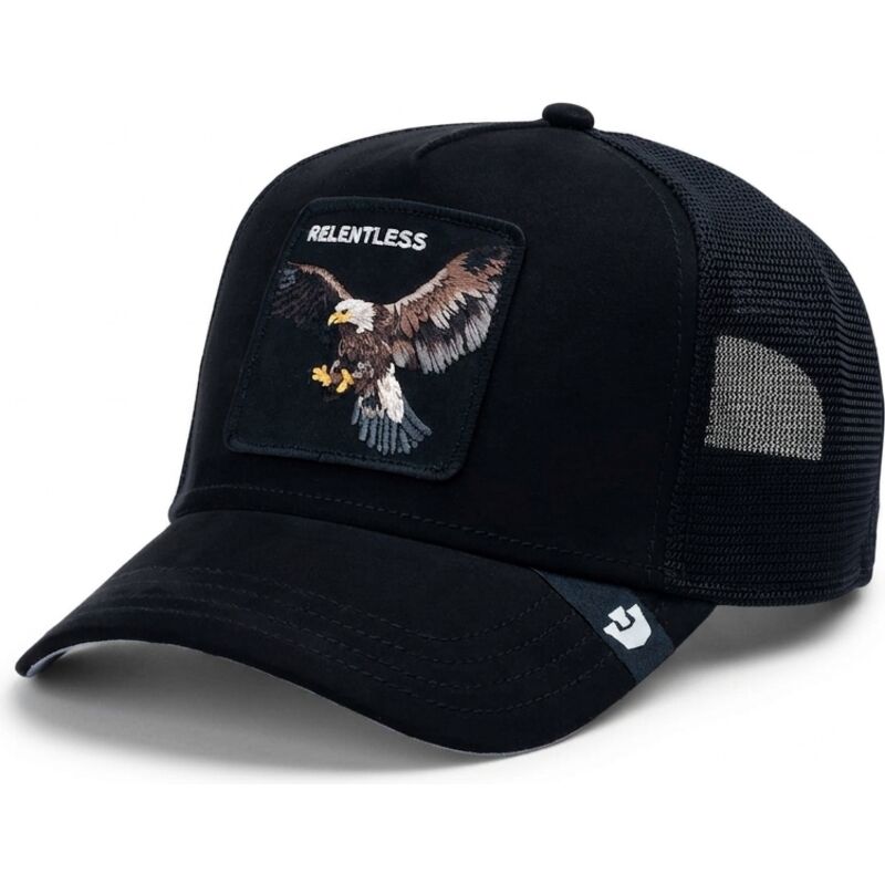 kepure-islenkta-juoda-snapback-suede-relentless-eagle-microsuede-the-farm-goorin-bros