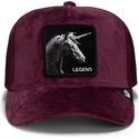 kepure-islenkta-raudona-snapback-velour-legend-the-farm-goorin-bros