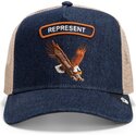 kepure-islenkta-tamsiai-melyna-snapback-represent-rocker-denim-after-dark-the-farm-goorin-bros
