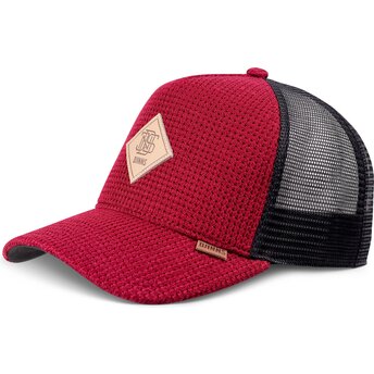 Kepurė išlenkta raudona snapback HFT Knitted Fab Djinns