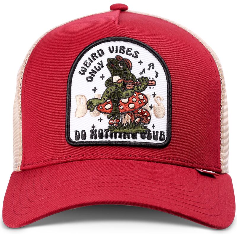 kepure-islenkta-raudona-snapback-hft-do-nothing-club-weird-vibes-frog-djinns