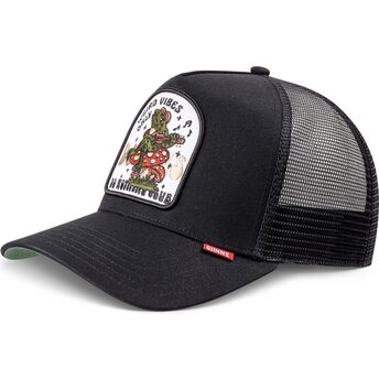 Kepurė išlenkta juoda snapback HFT Do Nothing Club Weird Vibes Frog Djinns