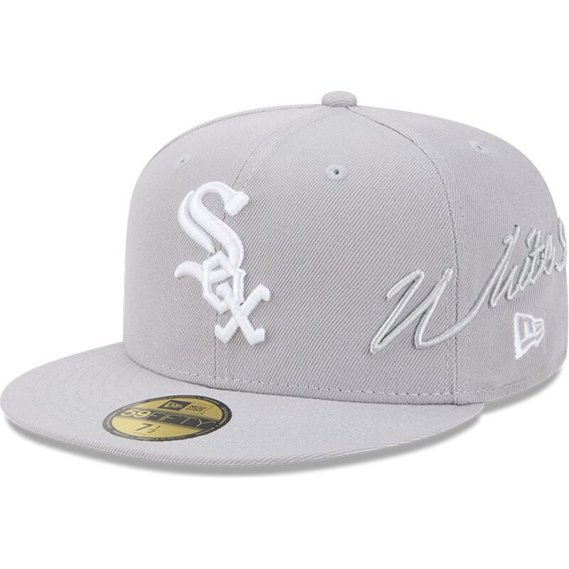 kepure-plokscia-pilka-priglundanti-59fifty-side-script-chicago-white-sox-mlb-new-era