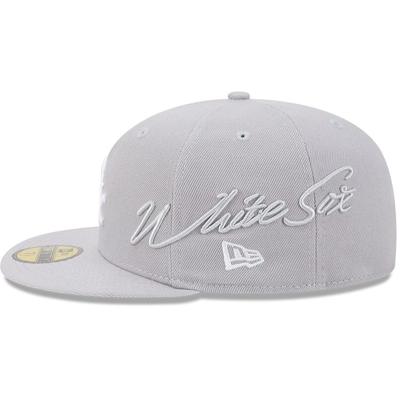 kepure-plokscia-pilka-priglundanti-59fifty-side-script-chicago-white-sox-mlb-new-era