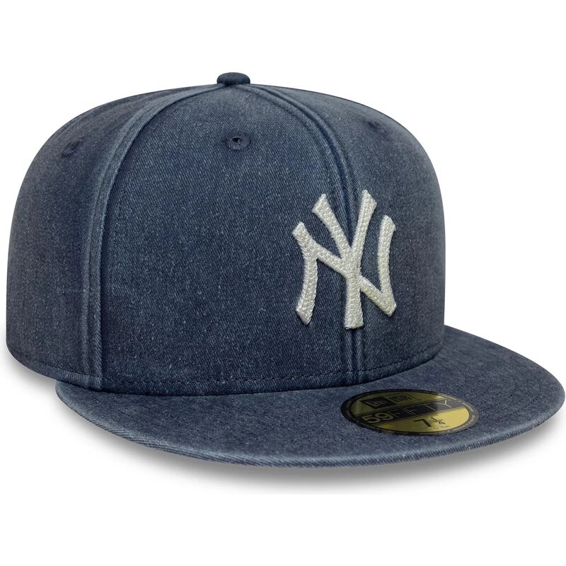 kepure-plokscia-tamsiai-melyna-priglundanti-59fifty-washed-new-york-yankees-mlb-new-era
