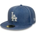 kepure-plokscia-melyna-priglundanti-59fifty-washed-los-angeles-dodgers-mlb-new-era