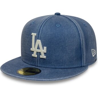 Kepurė plokščia mėlyna priglundanti 59FIFTY Washed Los Angeles Dodgers MLB New Era