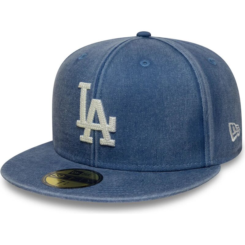 kepure-plokscia-melyna-priglundanti-59fifty-washed-los-angeles-dodgers-mlb-new-era