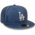 kepure-plokscia-melyna-priglundanti-59fifty-washed-los-angeles-dodgers-mlb-new-era