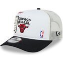 kepure-islenkta-balta-snapback-hardwood-classics-9fifty-a-frame-precurved-chicago-bulls-nba-new-era