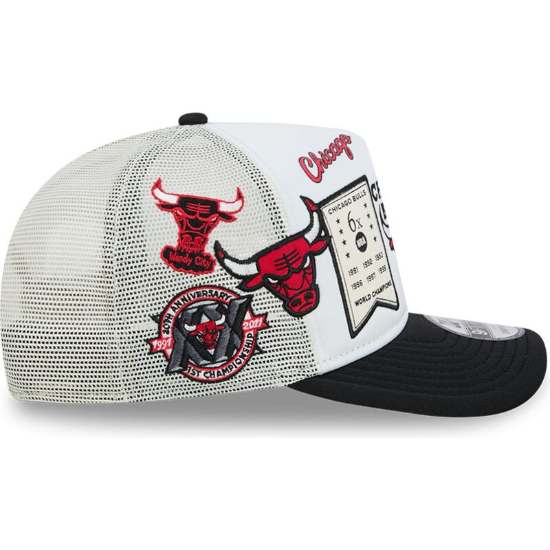 kepure-islenkta-balta-snapback-hardwood-classics-9fifty-a-frame-precurved-chicago-bulls-nba-new-era