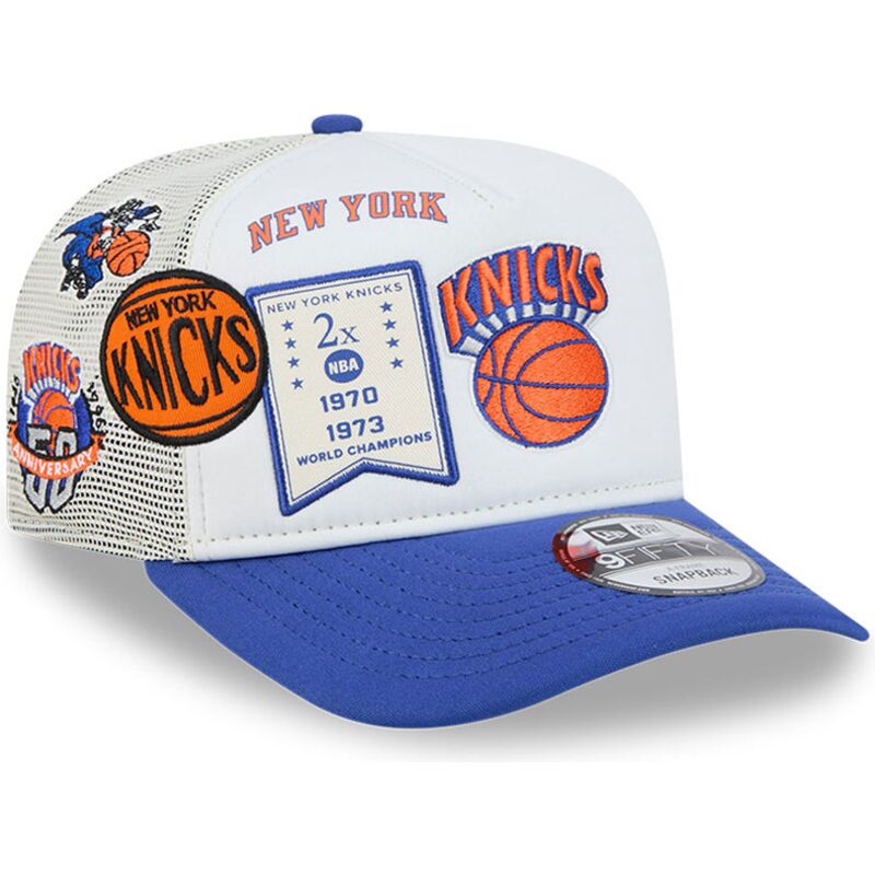 kepure-islenkta-balta-snapback-hardwood-classics-9fifty-a-frame-precurved-new-york-knicks-nba-new-era