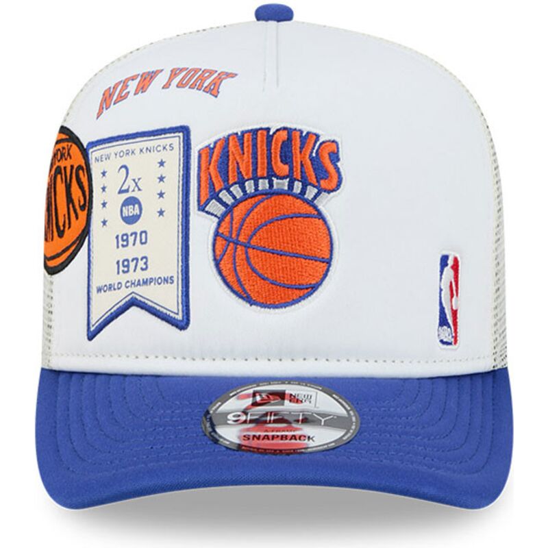 kepure-islenkta-balta-snapback-hardwood-classics-9fifty-a-frame-precurved-new-york-knicks-nba-new-era