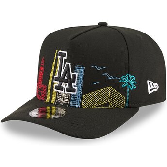 Kepurė išlenkta juoda snapback 9FIFTY A Frame Precurved Skyline Los Angeles Dodgers MLB New Era