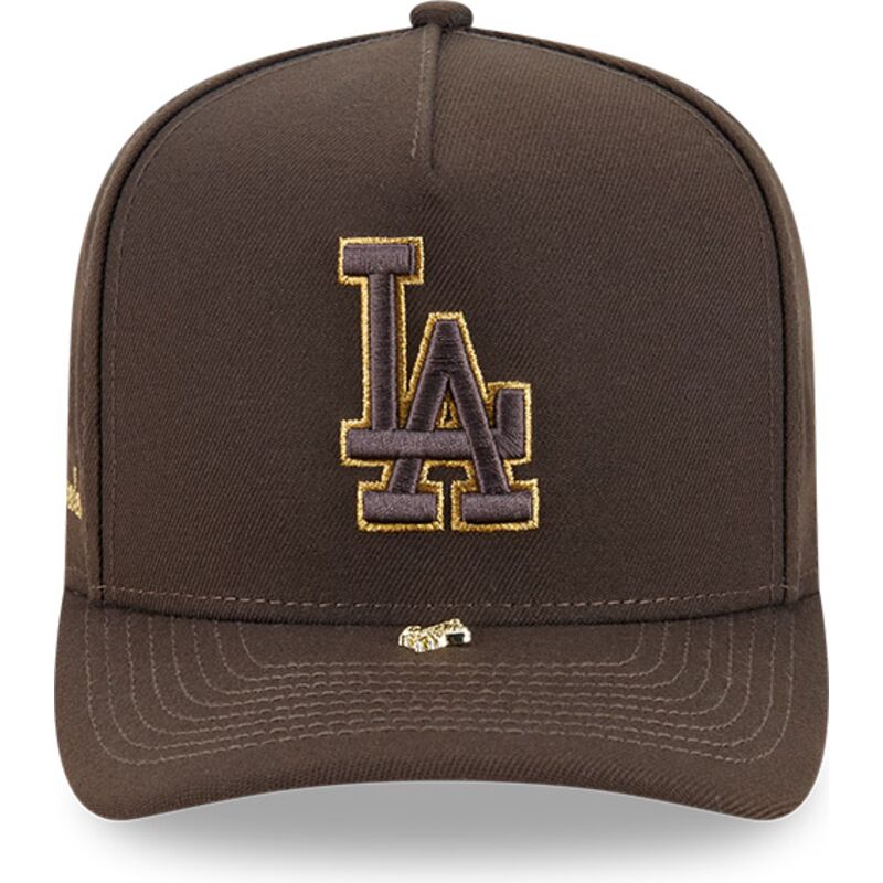 kepure-islenkta-ruda-snapback-9fifty-a-frame-precurved-visor-pin-los-angeles-dodgers-mlb-new-era