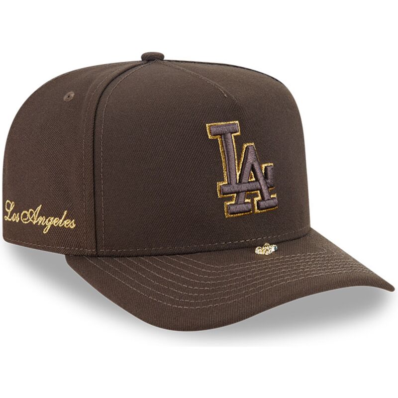 kepure-islenkta-ruda-snapback-9fifty-a-frame-precurved-visor-pin-los-angeles-dodgers-mlb-new-era