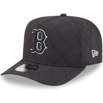 Kepurė išlenkta juoda snapback 9FIFTY A Frame Precurved Checkered Boston Red Sox MLB New Era
