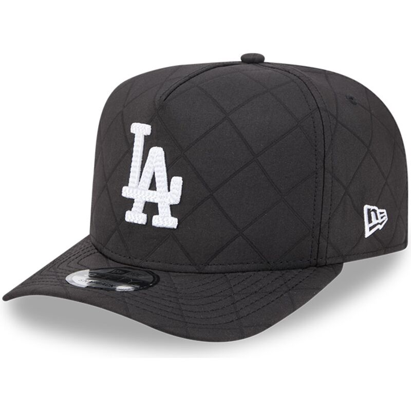 kepure-islenkta-juoda-snapback-9fifty-a-frame-precurved-checkered-los-angeles-dodgers-mlb-new-era