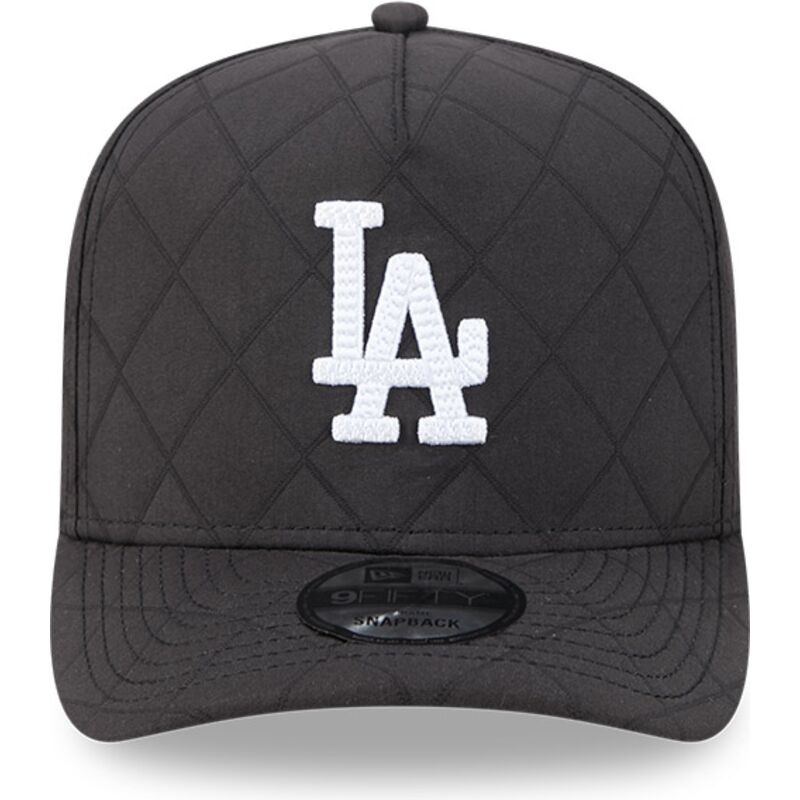 kepure-islenkta-juoda-snapback-9fifty-a-frame-precurved-checkered-los-angeles-dodgers-mlb-new-era