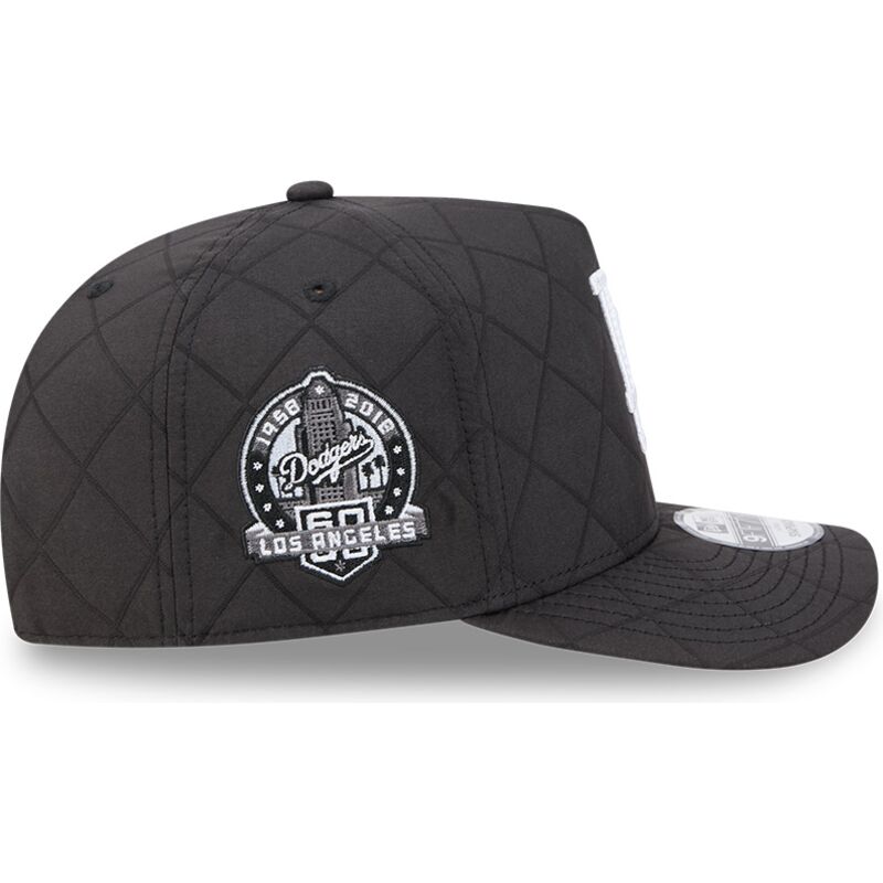 kepure-islenkta-juoda-snapback-9fifty-a-frame-precurved-checkered-los-angeles-dodgers-mlb-new-era