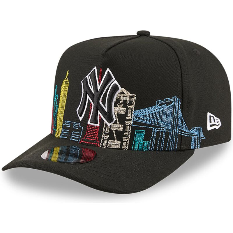 kepure-islenkta-juoda-snapback-9fifty-a-frame-precurved-skyline-new-york-yankees-mlb-new-era