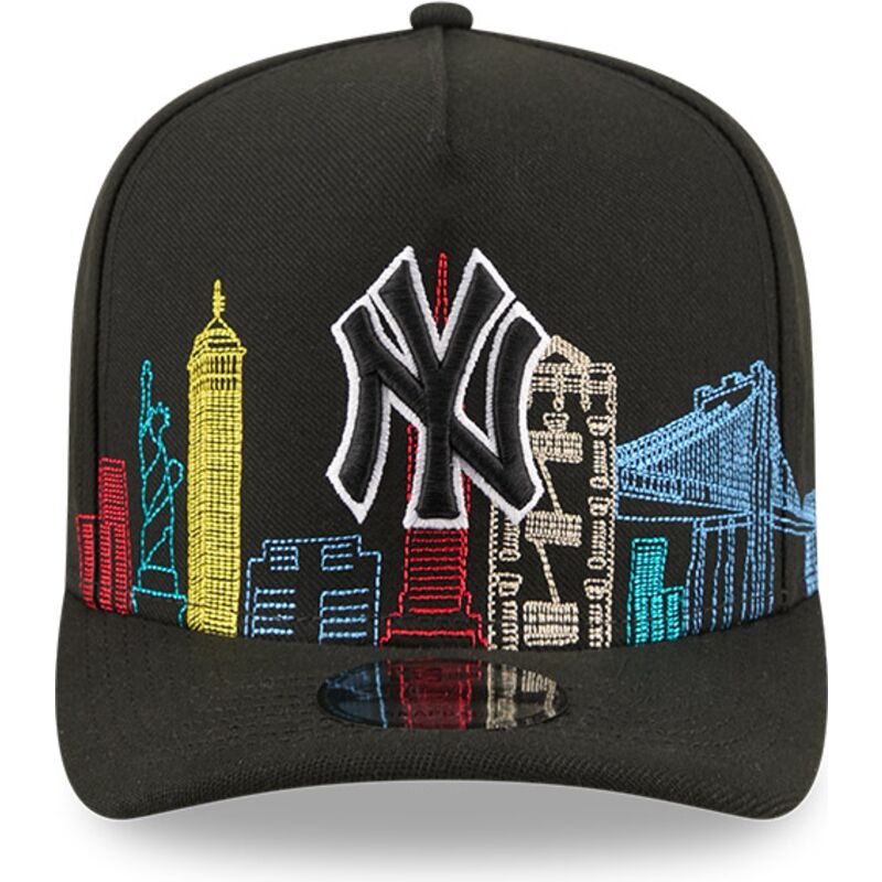 kepure-islenkta-juoda-snapback-9fifty-a-frame-precurved-skyline-new-york-yankees-mlb-new-era